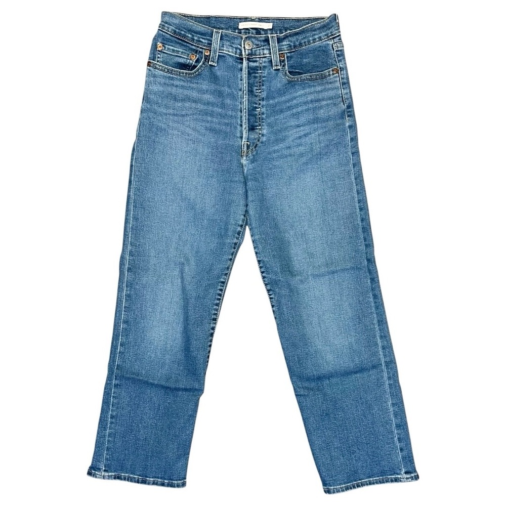 Levi’s Jeans Women’s Size 27 Blue Ribcage Straight Ankle Button Fly 27x26